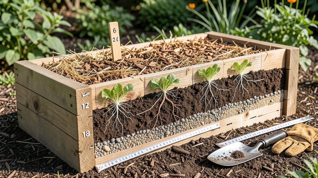 How Deep to Make Raised Garden Beds: Exact Height Guide for Root Space and Drainage