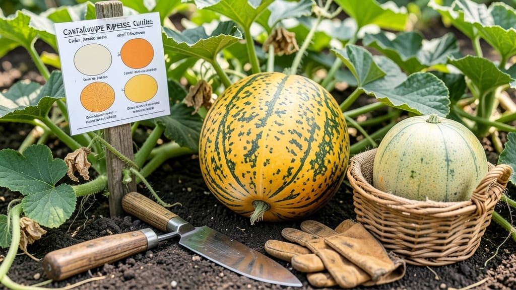 When to Pick Cantaloupe From Your Garden: Slip-And-Sniff Test + 3 Visual Cues for Perfect Ripeness
