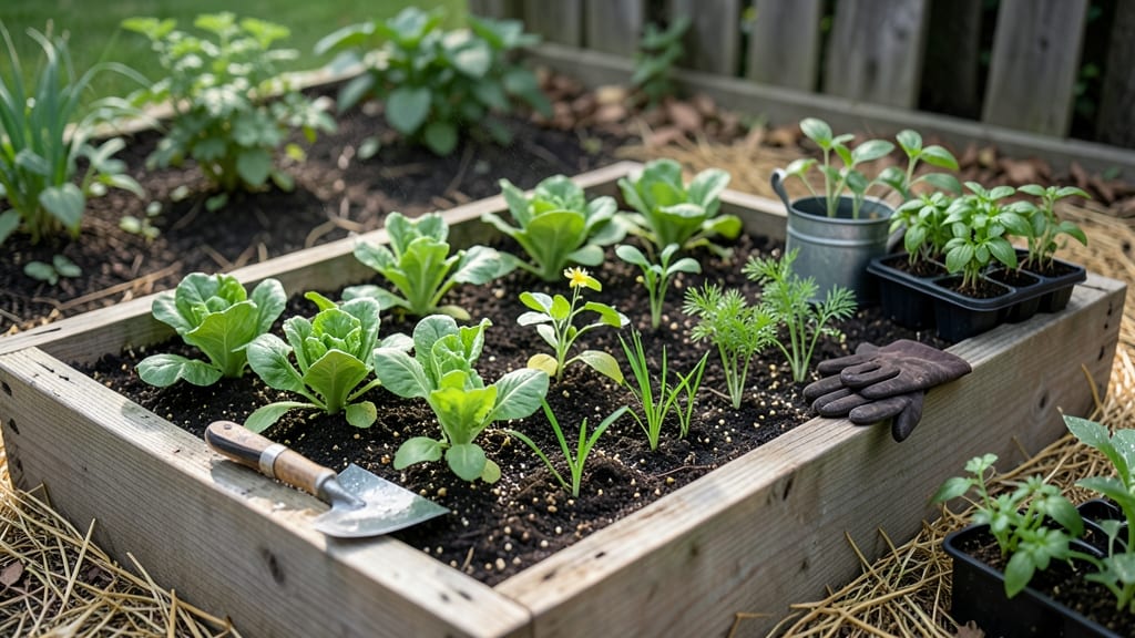 8x8 Raised Garden Layout: Maximize Space for High-Yield Crops in Tight Spots