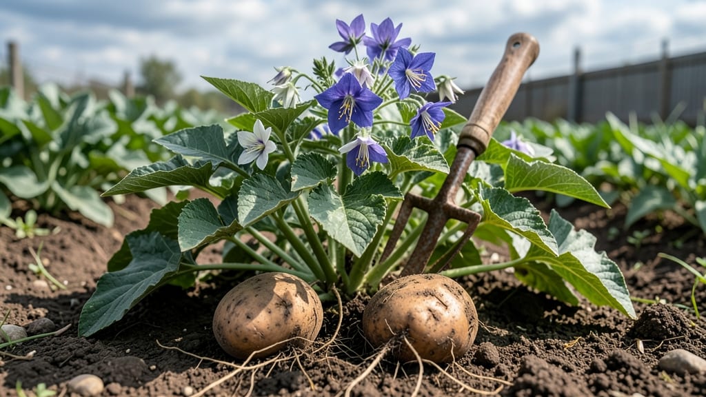 Potato Spacing in Garden: Row Depth and Plant Density for Maximum Yield